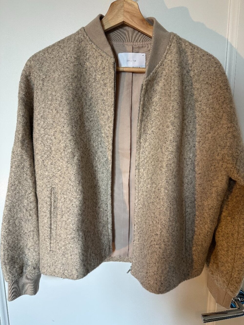 Oak + Fort Cropped Bomber Jacket